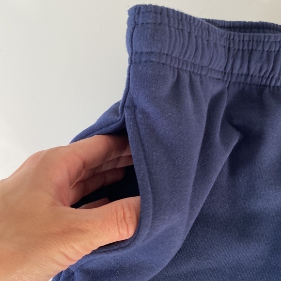 VINTAGE DEADSTOCK Franklin Navy Blue Cotton Poly Athletic Shorts Pockets Small - Picture 4 of 7